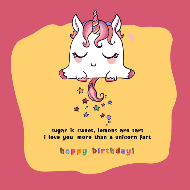 Happy Birthday Unicorn Fart
