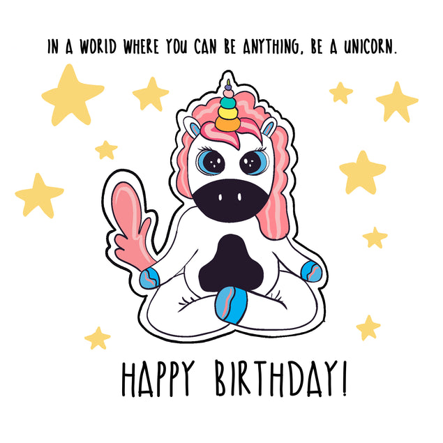 Happy Birthday Be A Unicorn Stars