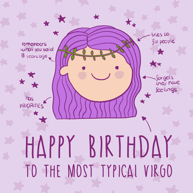 The Most Typical Virgo Happy Birthday Card Seo_Virgo
