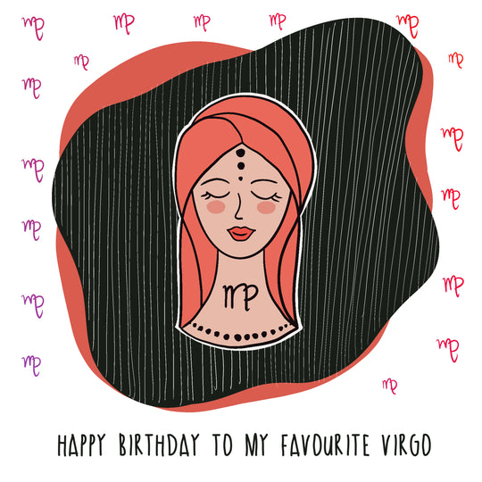 My Favourite Virgo Happy Birthday Card