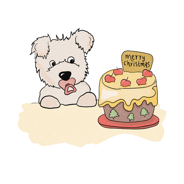 Merry Christmas Baby Westie And Presents Card Season_Christmas Seo_Westie