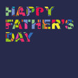 Retro Pattern Fathers Day card. - 1