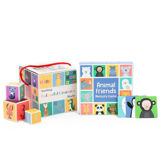 Colourful Creatures Stacking Blocks & Animal Friends Memory cards