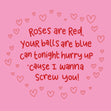 I Wanna Screw You Valentine's Day Card Season_Valentine's Day Style_Rude