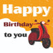 Happy Birthday To You Scooter Card