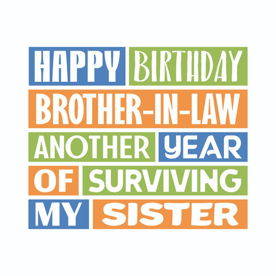 Another Year Of Surviving My Sister Brother-in-law Birthday Card