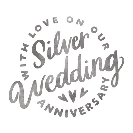 Simple Silver Wedding Anniversary Card