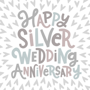 Silver Wedding Anniversary Cards - 1