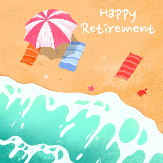 Happy Retirement Beautiful Beach Card
