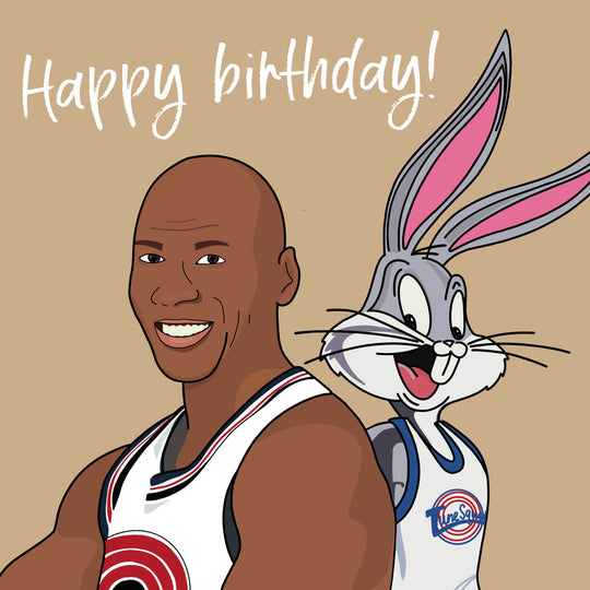 Space Jam Birthday Card