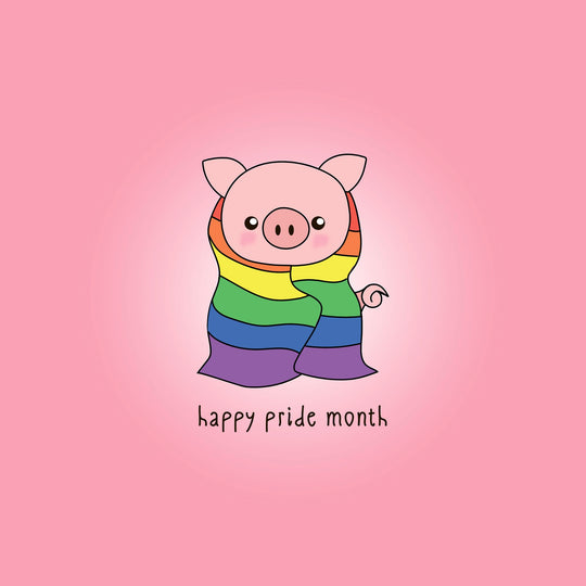 Happy Pride Month Piggy Card