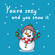 You're Sexy And You Snow It Christmas Card