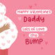 Happy Valentine's Daddy Lots Of Love From The Bump Card