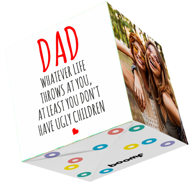 Whatever Life Throws At You Bomb 3D Cube Card