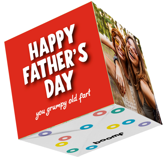 You Grumpy Old Fart Bomb 3D Cube Card