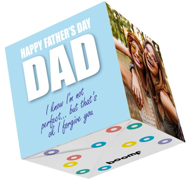 I Know I'm Not Perfect... Bomb 3D Cube Card