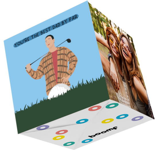 You're The Best Dad By Par Bomb 3D Cube Card