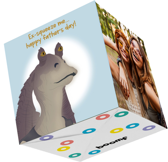 Ex-squeeze me... Bomb 3D Cube Card