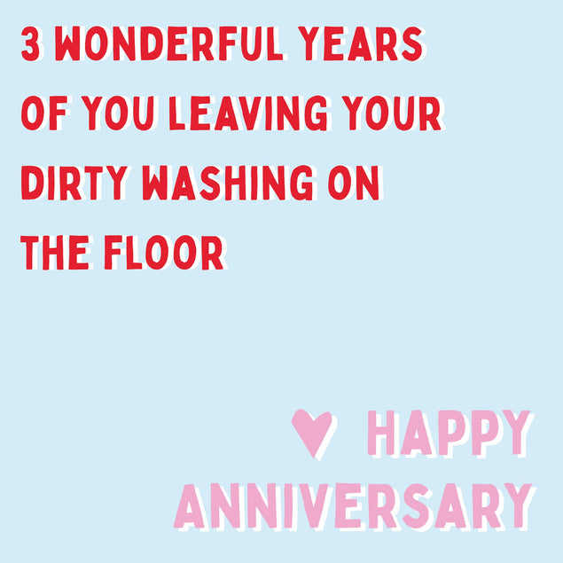 Three Years of Laundry Card