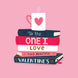 To The One I Love This Beautiful Valentine's Day Pile Of Books Card