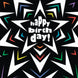 Happy Birthday Geometric Star Card