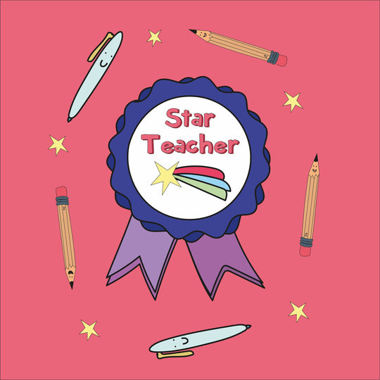 Star Teacher Thank You Teacher Card