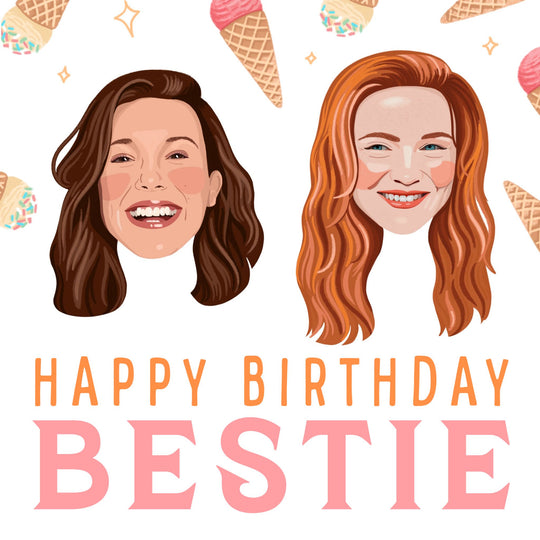 Stranger Things Bestie Birthday Card
