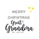 Merry Christmas Great Grandma We Love You Card