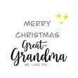 Merry Christmas Great Grandma We Love You Card Season_Christmas Seo_For Great Grandma