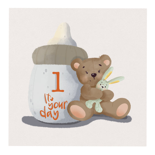 Happy 1st Birthday Cute Toys Card