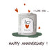 I Love You Happy 10th Wedding Anniversary Card
