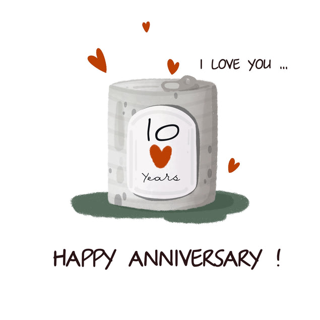 I Love You Happy 10th Wedding Anniversary Card Occasion_Wedding Anniversary Anniversary_10th Anniversary