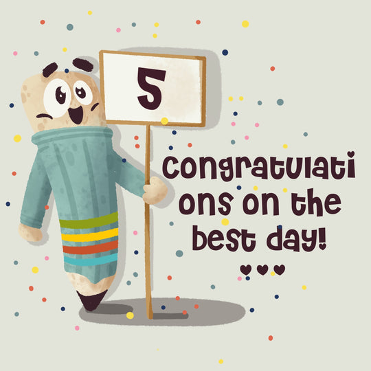 Happy 5th Birthday Pencil