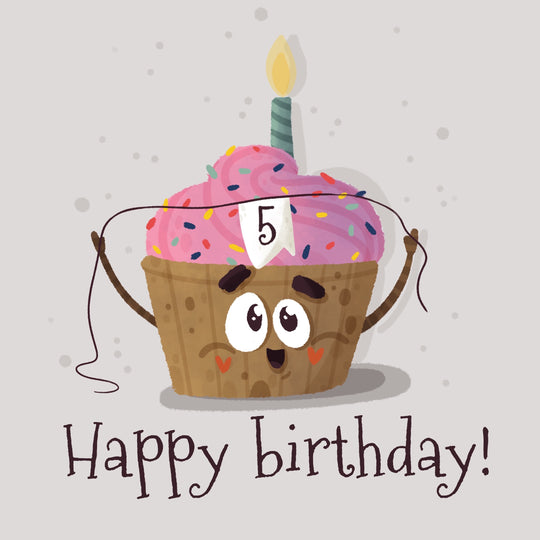 Happy 5th Birthday Funny Cupcake