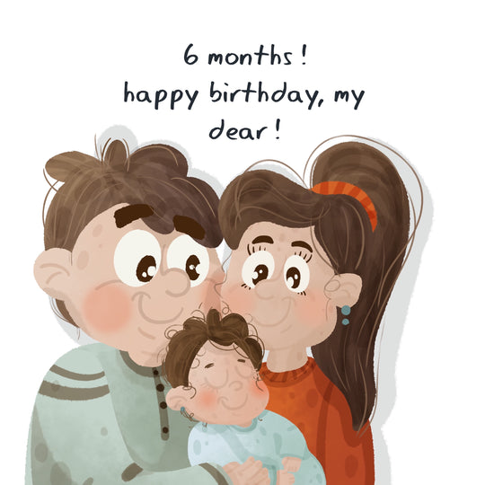 Cute Family Happy Birthday Card