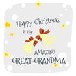Merry Christmas Great Grandma Christmas Bells Card Season_Christmas Seo_For Great Grandma