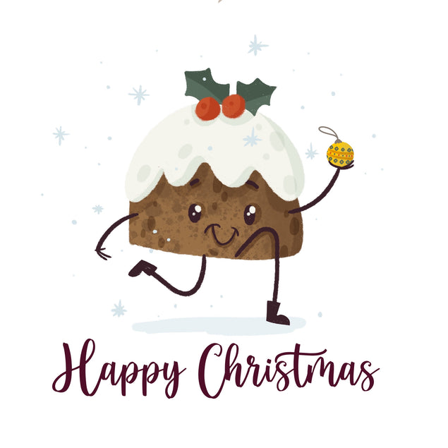 Happy Christmas Cute Pudding Card Season_Christmas Seo_Pudding