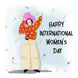 Dancing Girl Happy International Women's Day Card