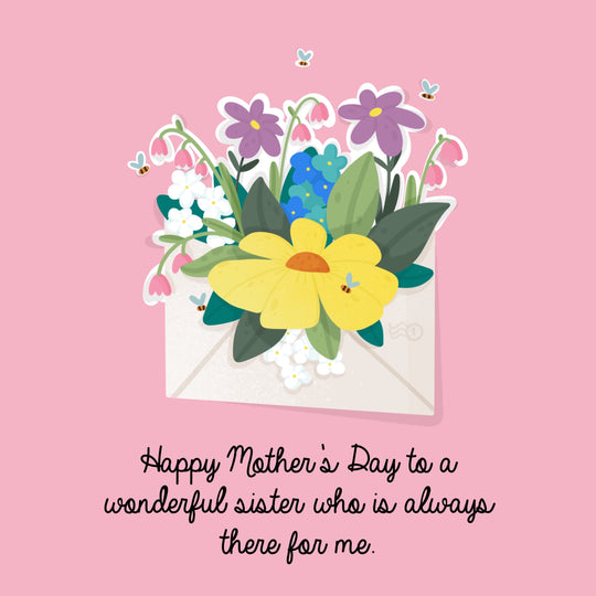 Flower Envelope Happy Mother's Day Sister Card