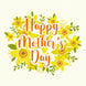 Daffodils Floral Wreath Happy Mother's Day Card
