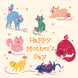 Playful Cats Mother's Day Card