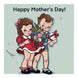 Retro Kids Happy Mother's Day Card