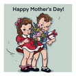 Retro Kids Happy Mother's Day Card Season_Mother’s Day, Sender_From Daughter, Seo_From Son-In-Law