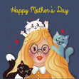 Cute Cats Happy Mother's Day Card Season_Mother’s Day, Sender_From Cat, Seo_For Cat Mum