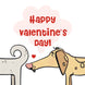 Dogs Happy Valentine's Day Card