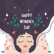 Beautiful Long-Haired Girl International Women's Day Card Season_International Women’s Day