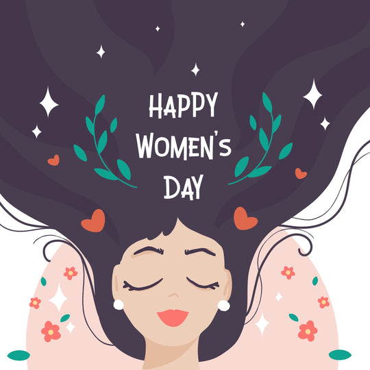 Beautiful Long-Haired Girl International Women's Day Card