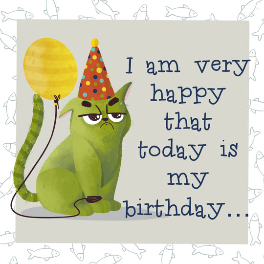 Happy Birthday Cat Very Happy