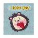 I Love You Adorable Hedgehog Valentine's Day Card