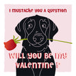 Will You Be My Valentine? Black Labradore With A Rose Valentine's Day Card Season_Valentine’s Day Seo_Labrador Seo_Black Labrador